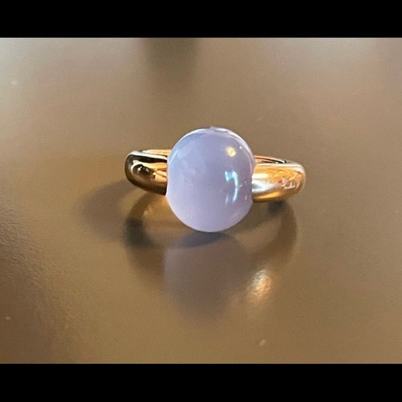Pomellato “Luna” 18k Rose Gold & Chalcedony Cabachon Ring - Picture 6 of 10